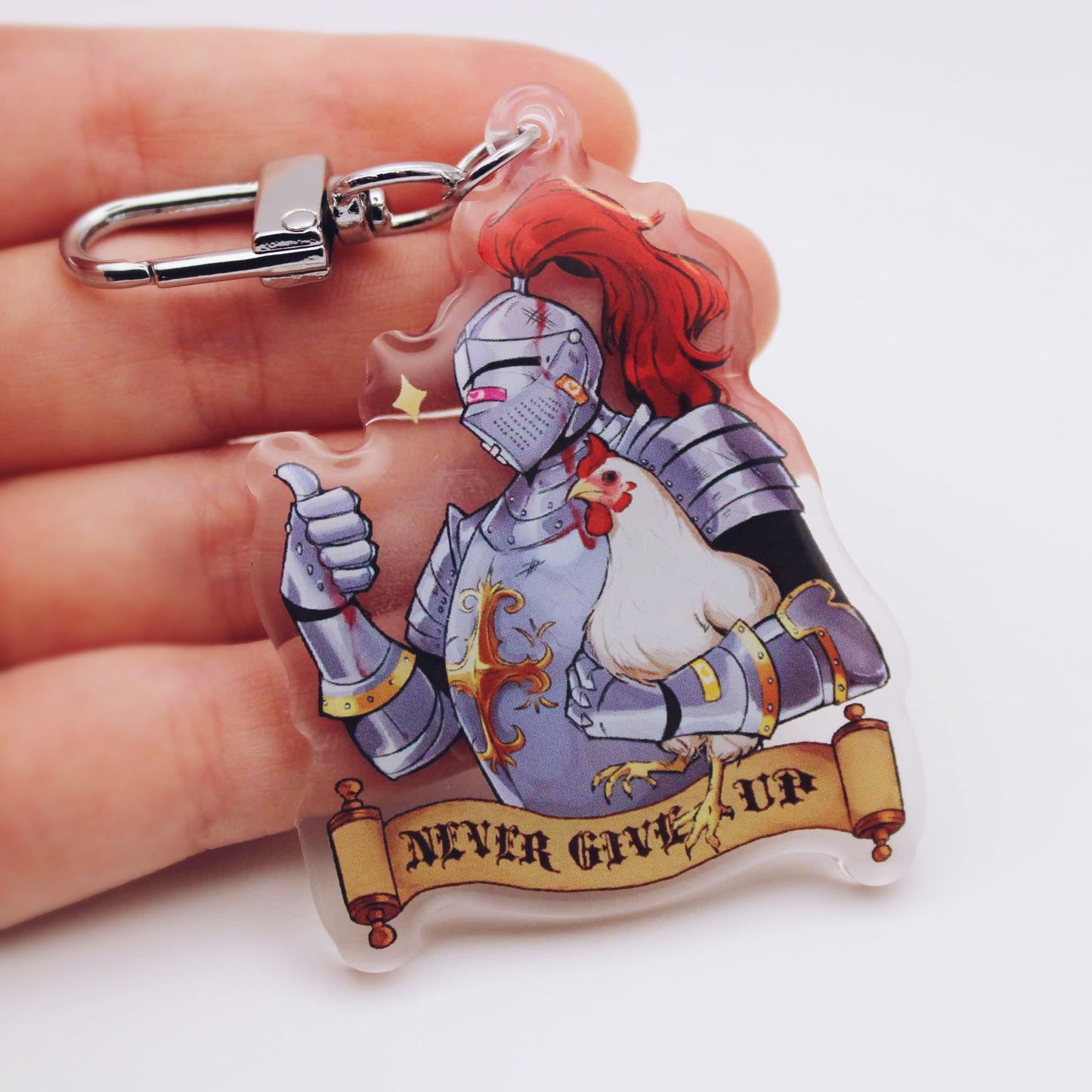 Never Give Up Keychain