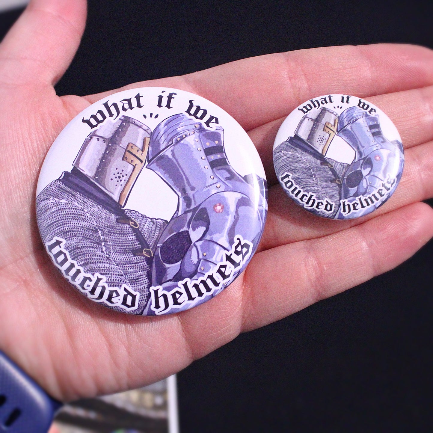 What If We Touched Helmets Pin