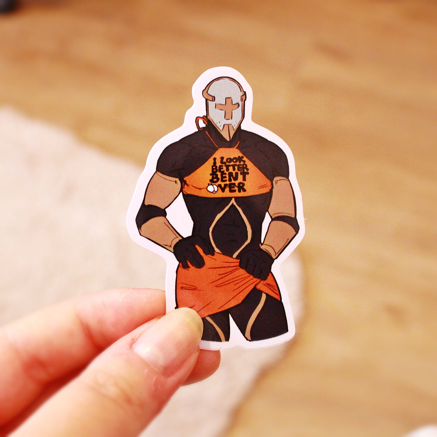 I Look Better Bent Over Sticker