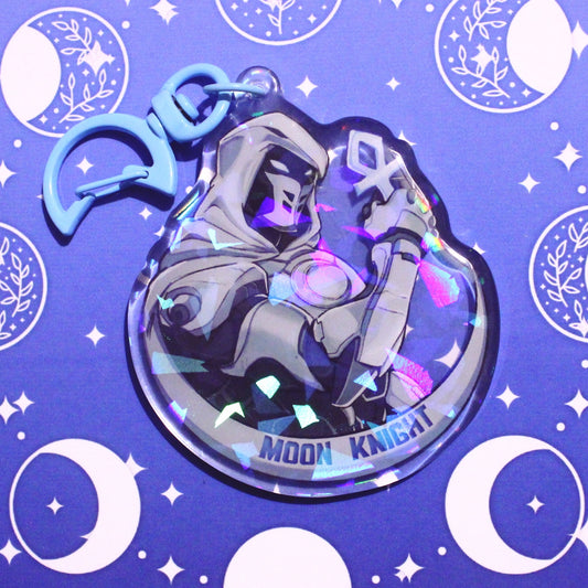 Moon Knight Keychain - Broken Glass Effect