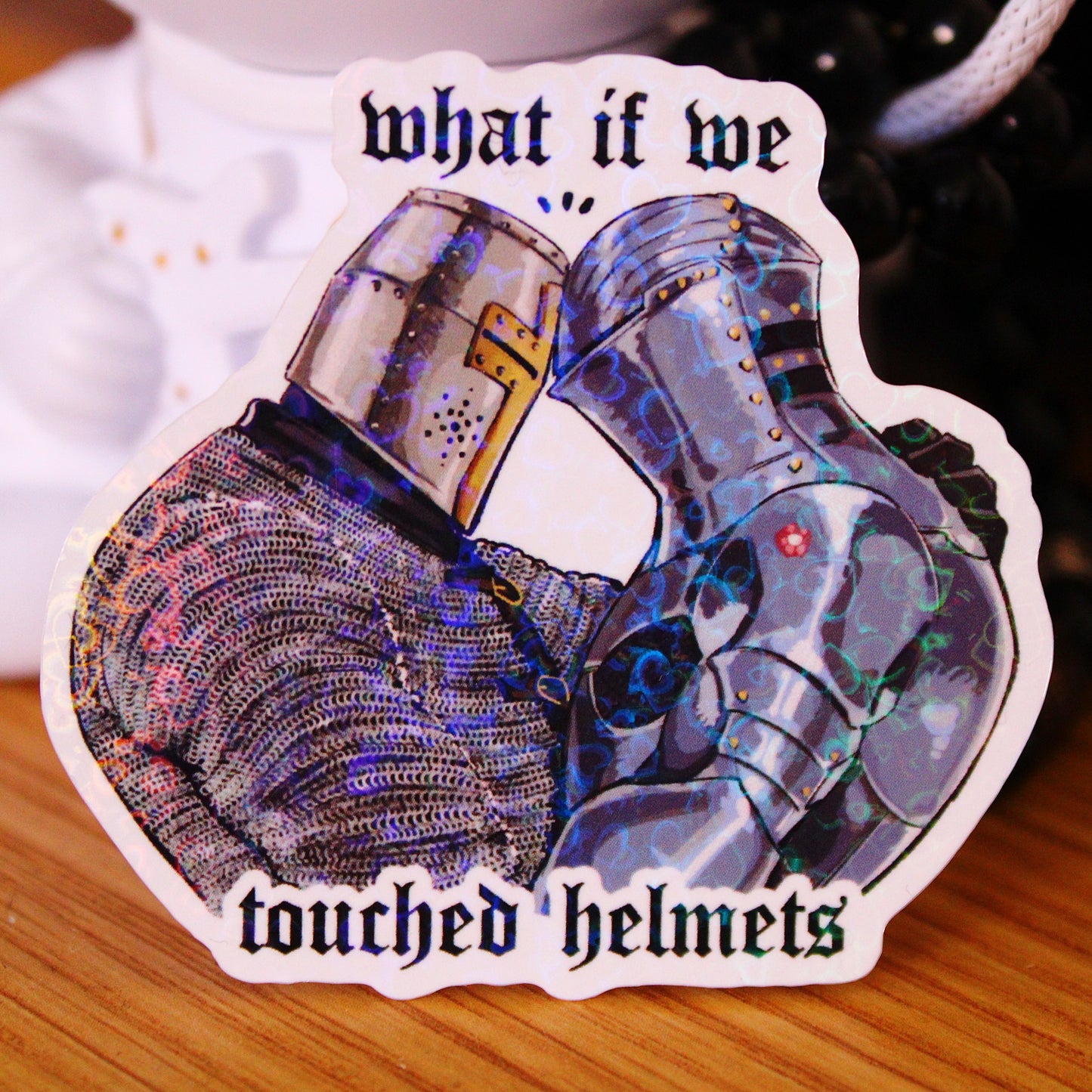 What If We Touched Helmets Sticker