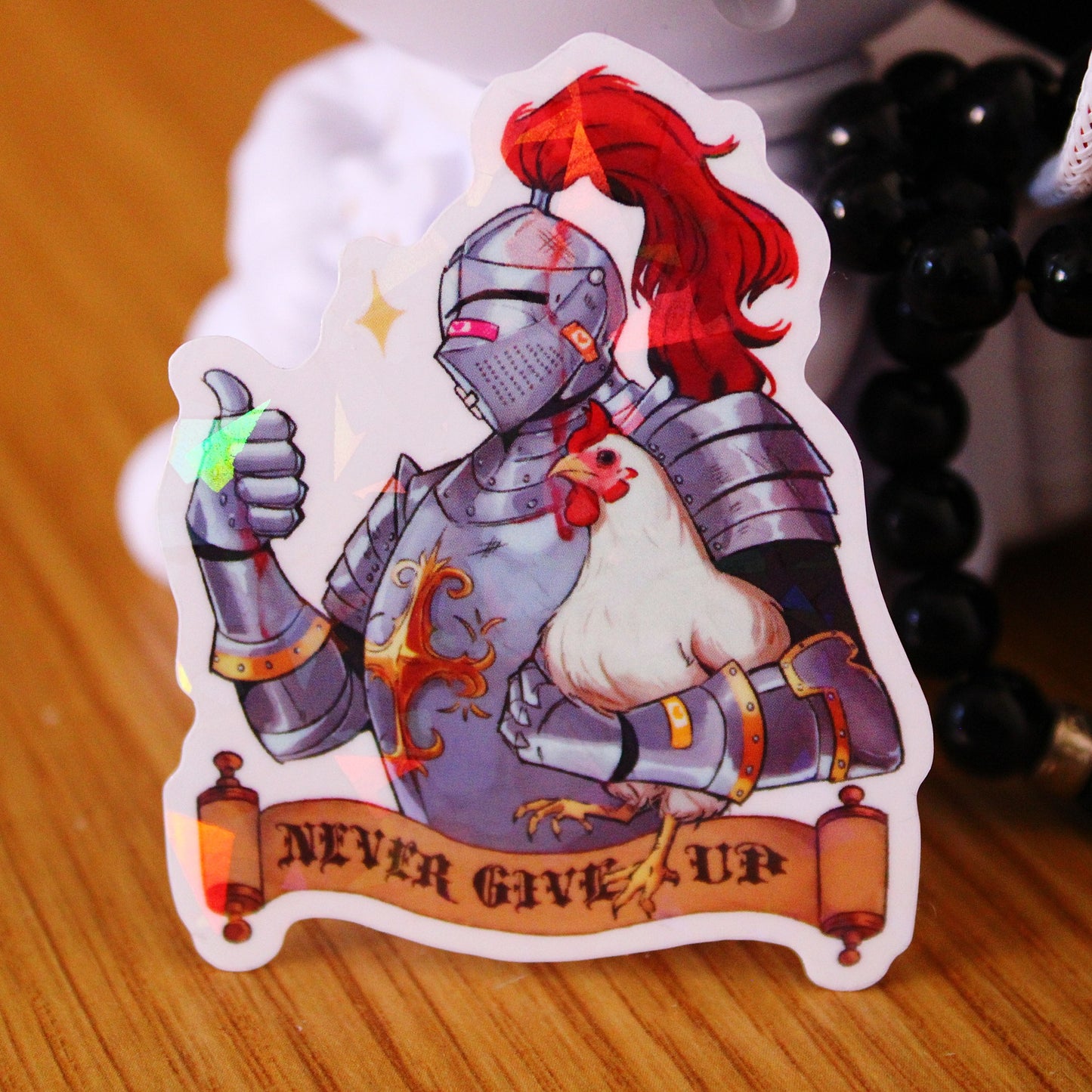 Never Give Up Sticker