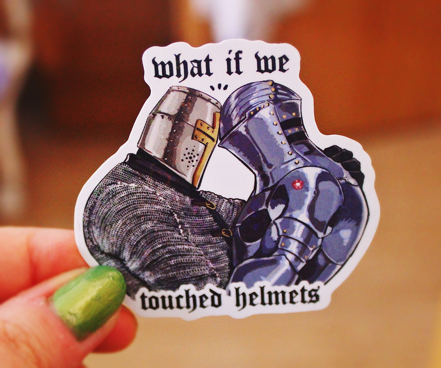 What If We Touched Helmets Sticker