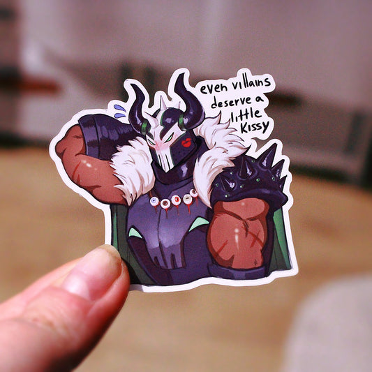 Even Villains Deserve a Little Kissy Sticker