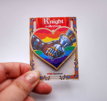 🏳️‍🌈Knights Heart Wooden Pins