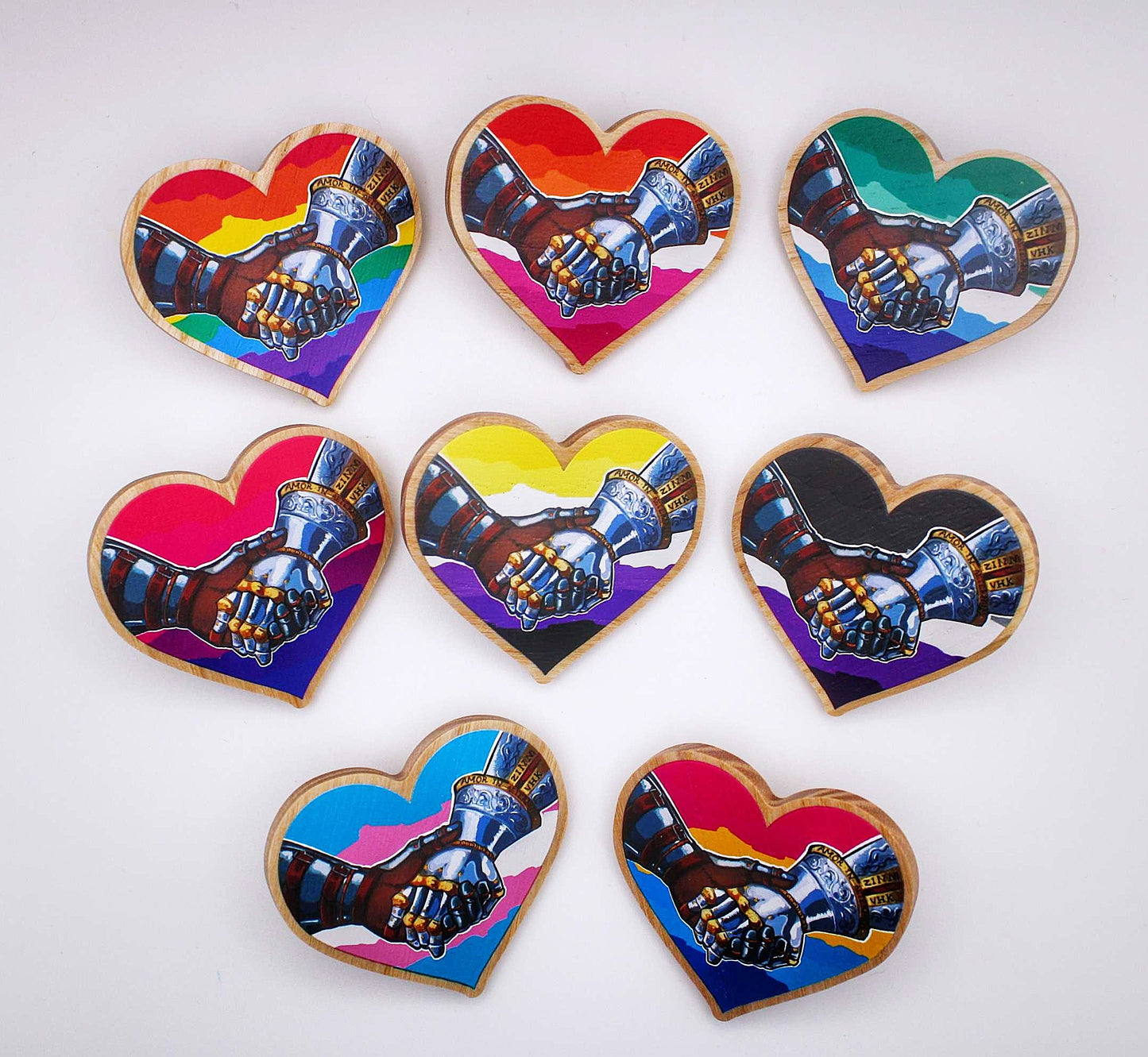🏳️‍🌈Knights Heart Wooden Pins