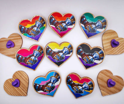 🏳️‍🌈Knights Heart Wooden Pins