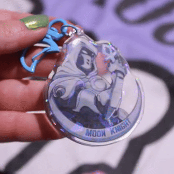 Moon Knight Keychain - Broken Glass Effect