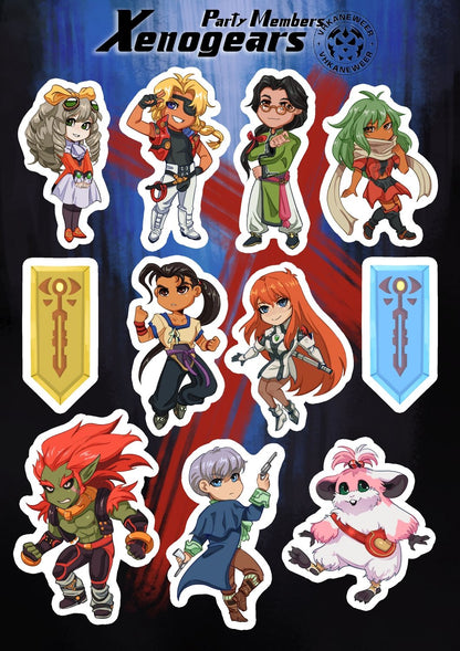 Xenogears Party Members Sheet